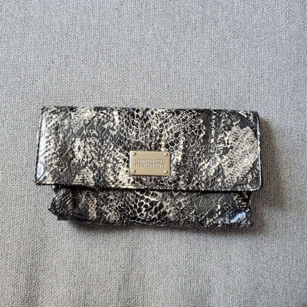 Kenneth Cole Reaction snakeskin print clutch